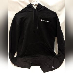 Champion‎ Hoodie Mens Long Sleeve Black hooded Sweatshirt SIZE S